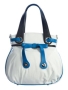 Летняя кожаная сумка Eleganzza, цвет: белый+голубой+черный 00112839 2010 г инфо 5126r.